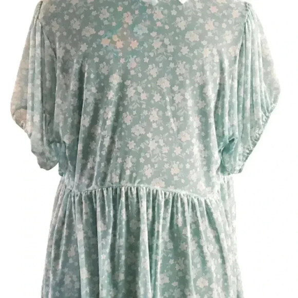 Floral Stretch Prairie Milkmaid Boho Gypsy Festival Sheer Size XXL - Picture 5 of 5